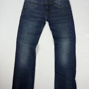Navy denim low rise bootcut pants (S)