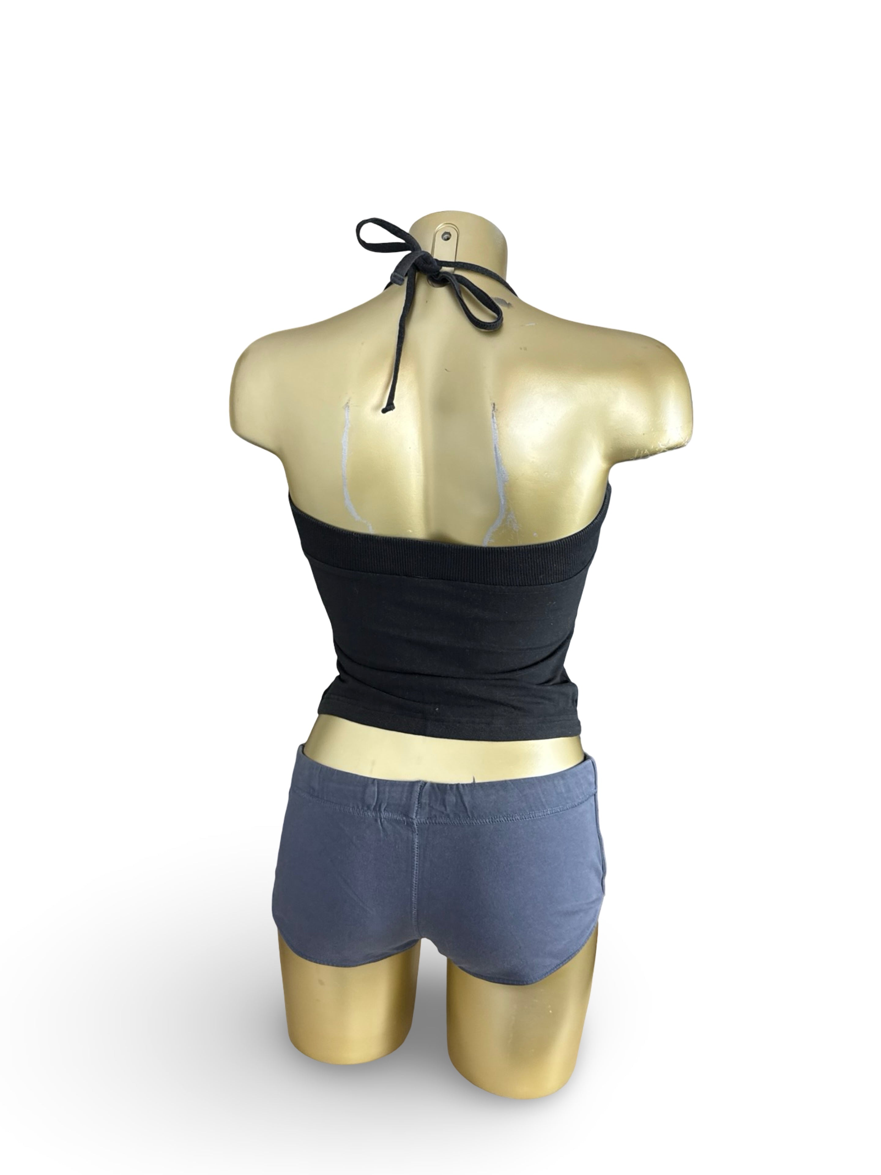 Black activewear halter top (XS/S)