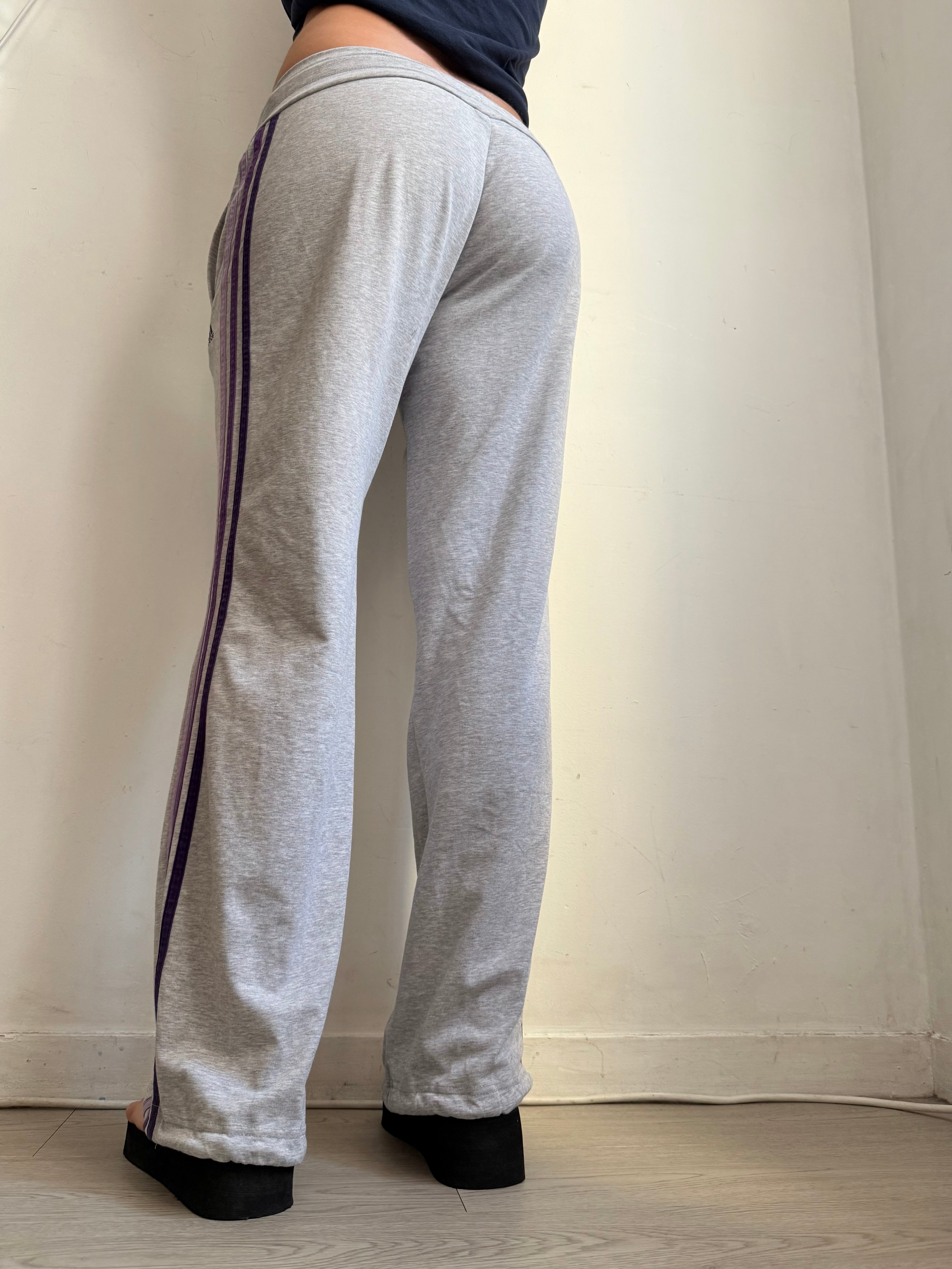 Pantalon droit taille basse en jean noir (XS)
