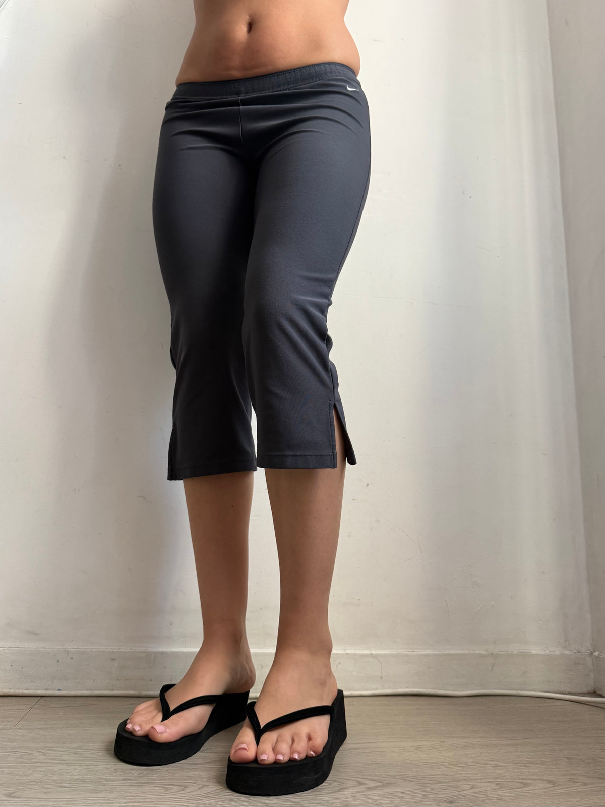 Pantalon corsaire taille basse à pois (S/M)