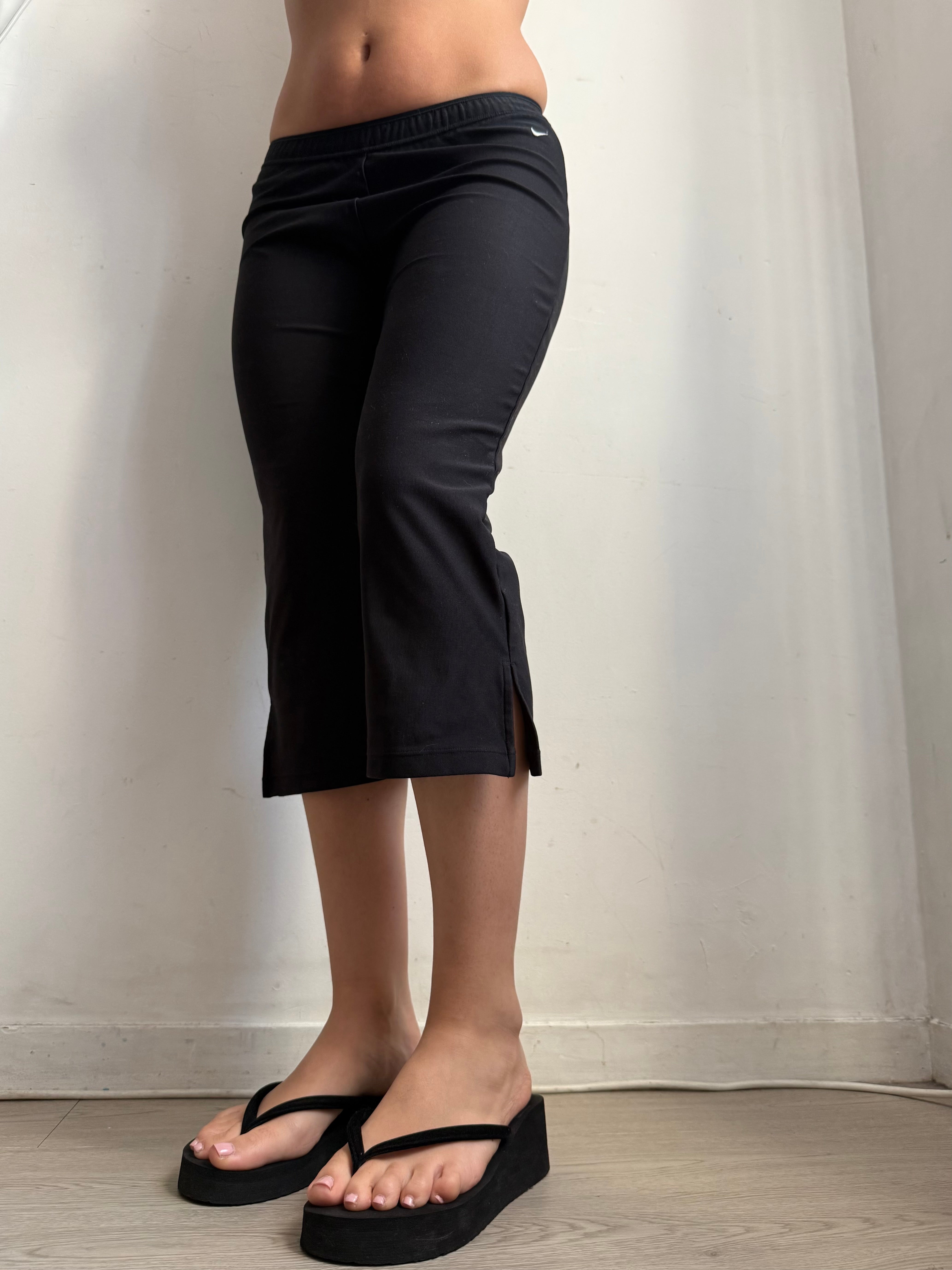 Pantalon corsaire taille basse à pois (S/M)