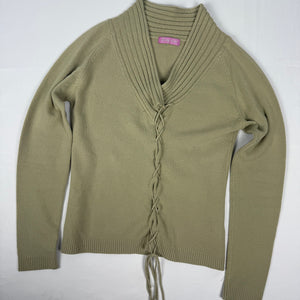 Beige lace up jumper (M/L)