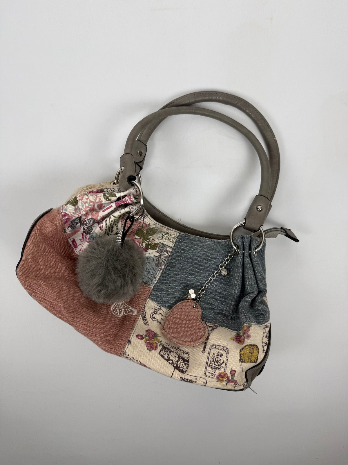 Pink graphic shoulder bag