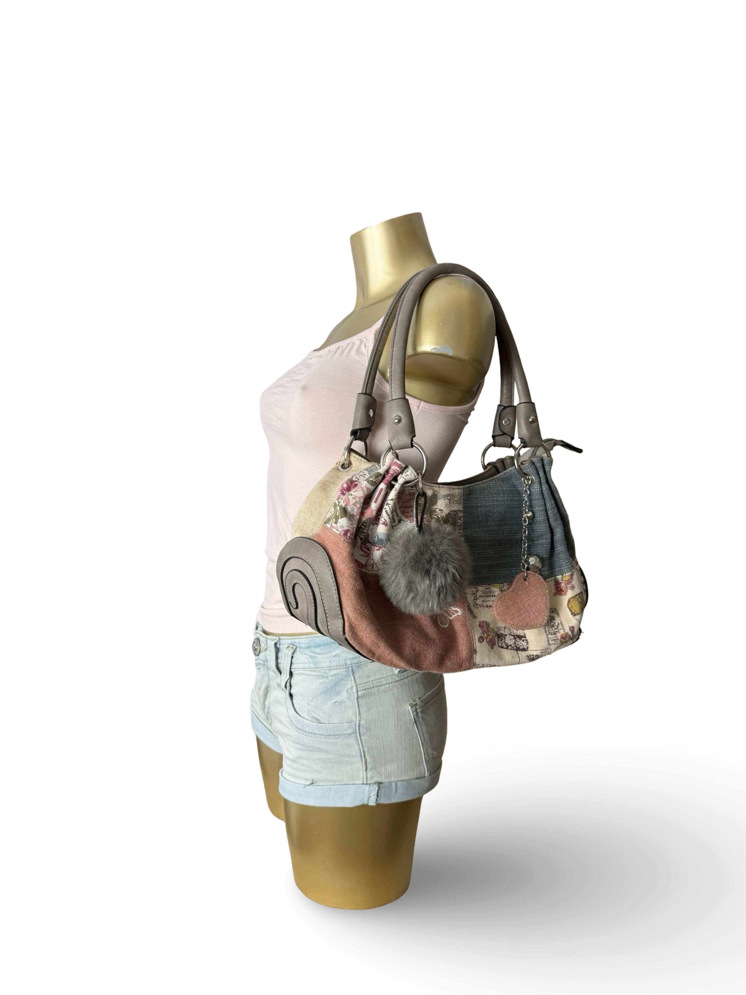 Pink graphic shoulder bag