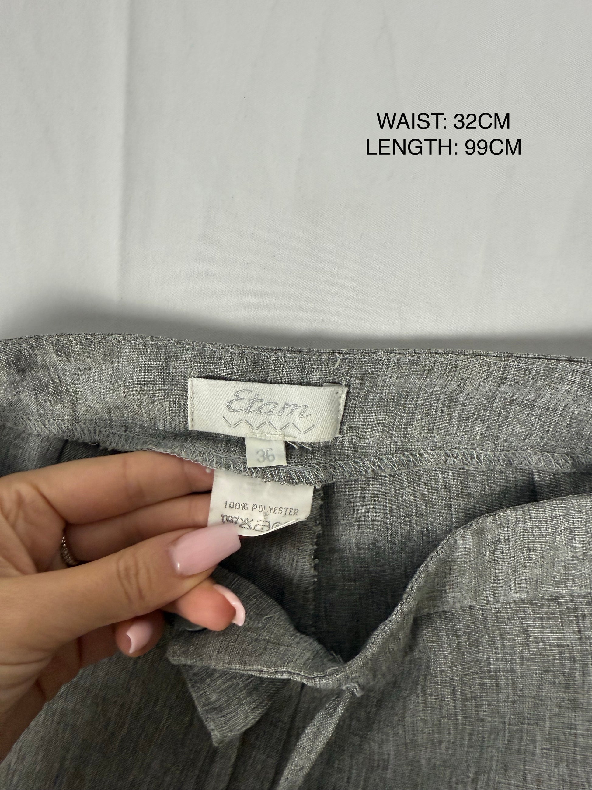 Grey office flare bootcut pants (S)