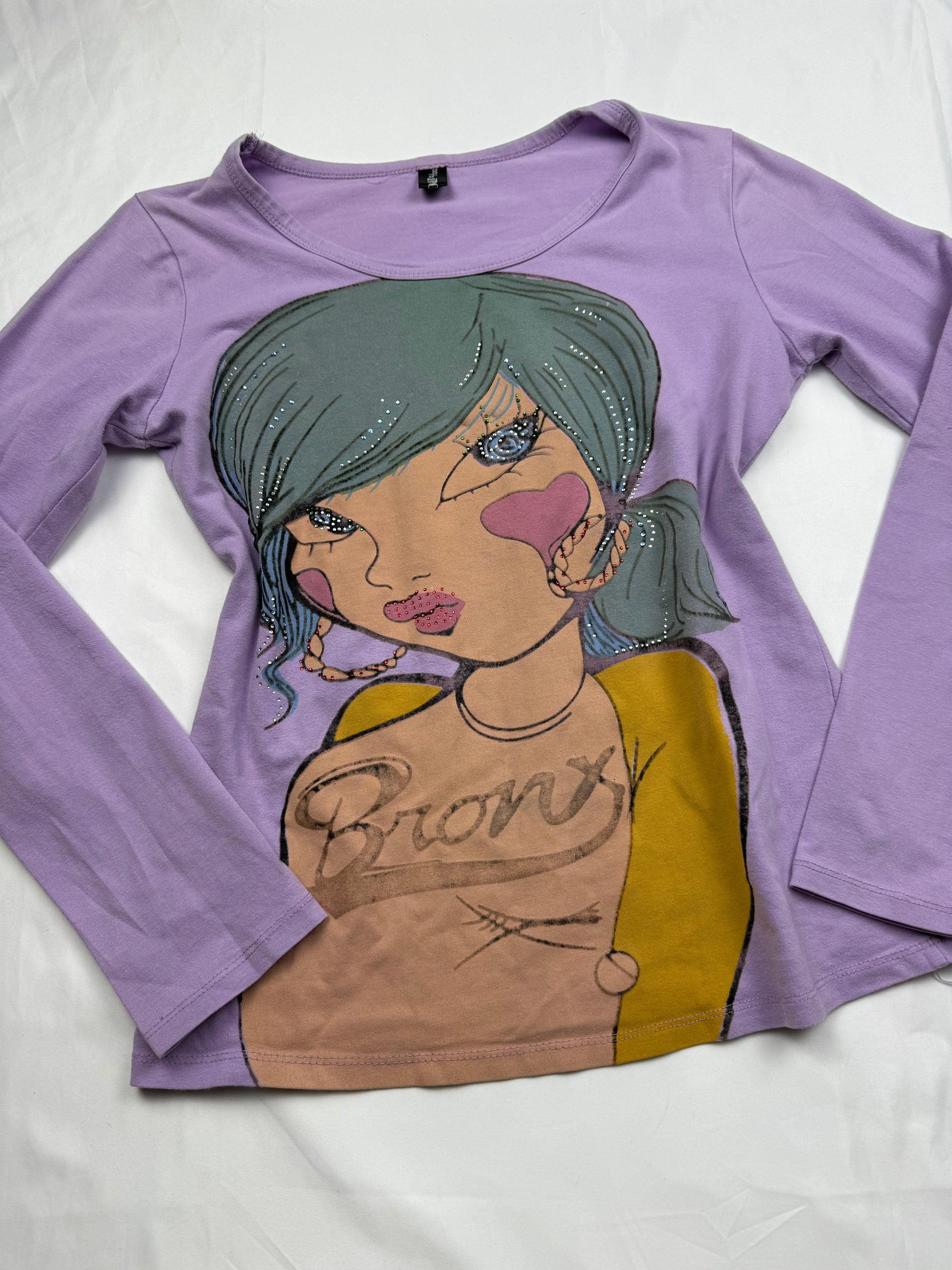 Lilac graphic long sleeves top (XL)