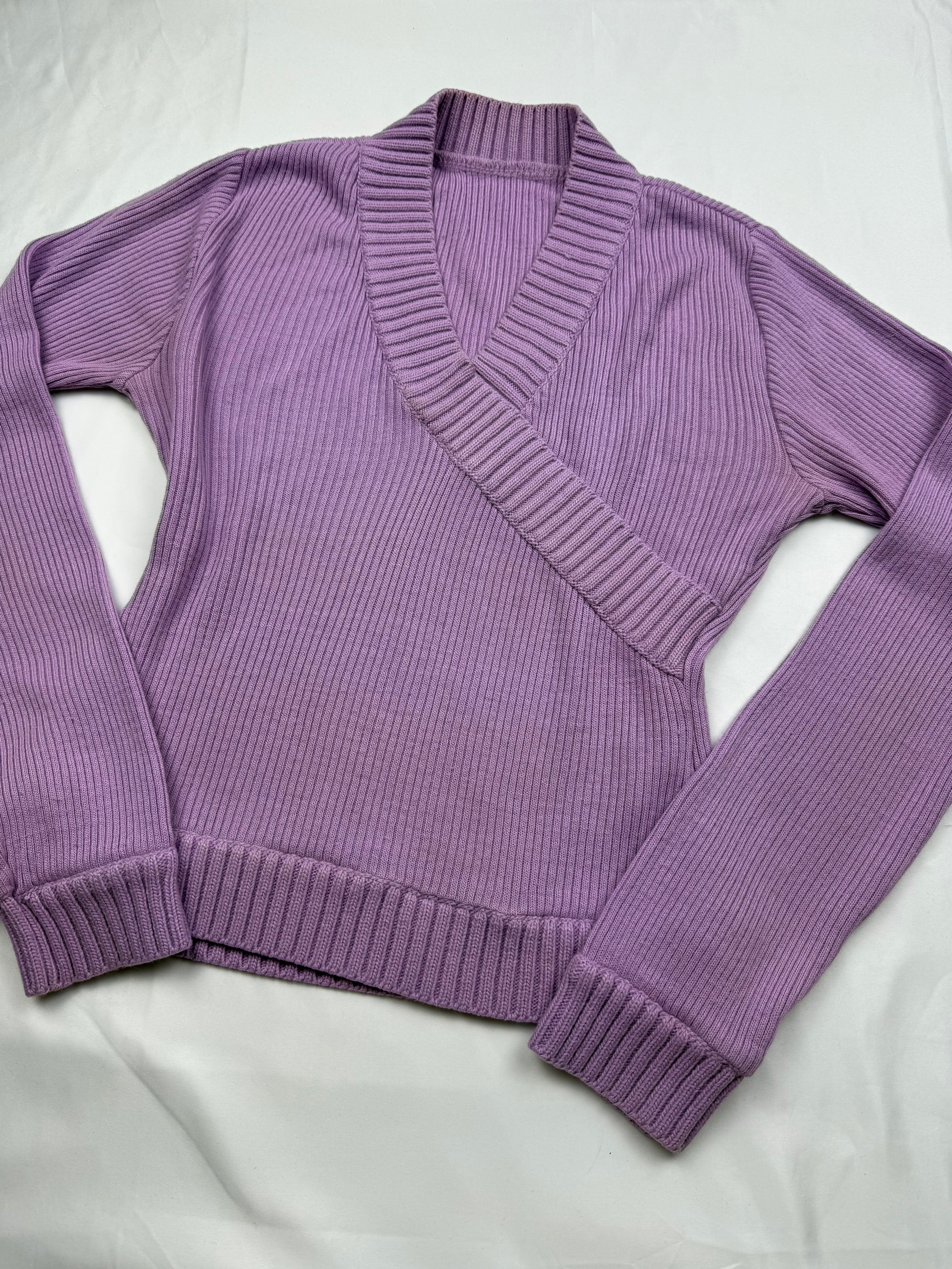 Lilac ribbed  jumper (S/M)