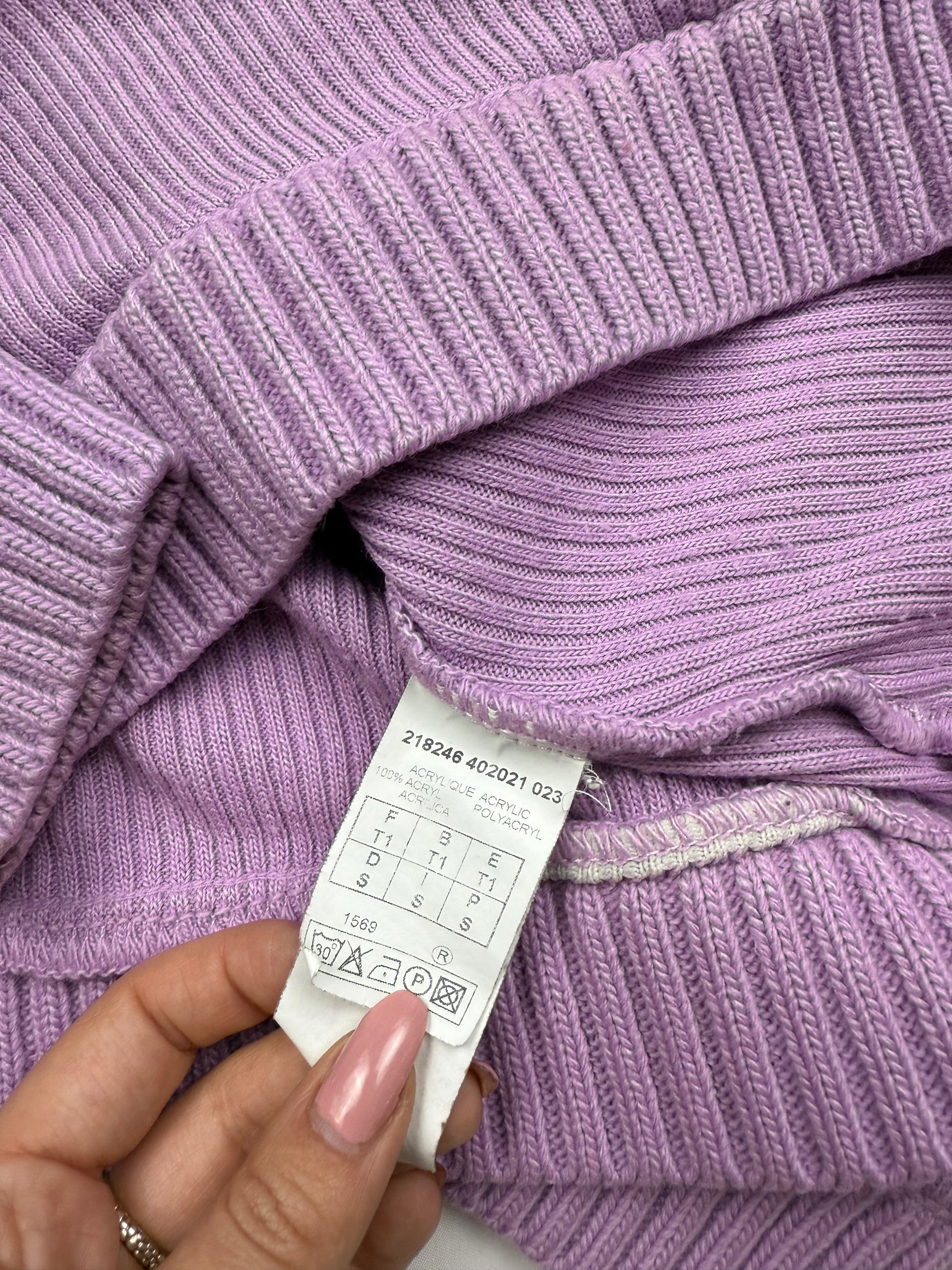 Lilac ribbed  jumper (S/M)
