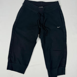 Black cotton low rise joggers capri pants (M)