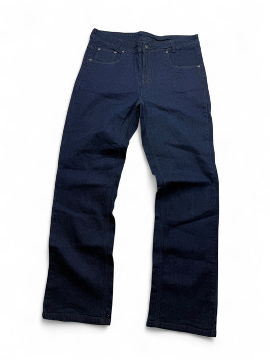 Navy blue denim low rise baggy pants (M/L)