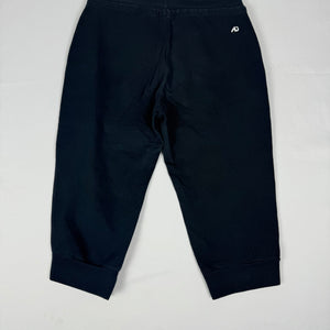 Black cotton low rise joggers capri pants (M)