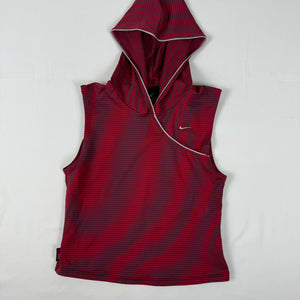Red striped hooded top (S/M)