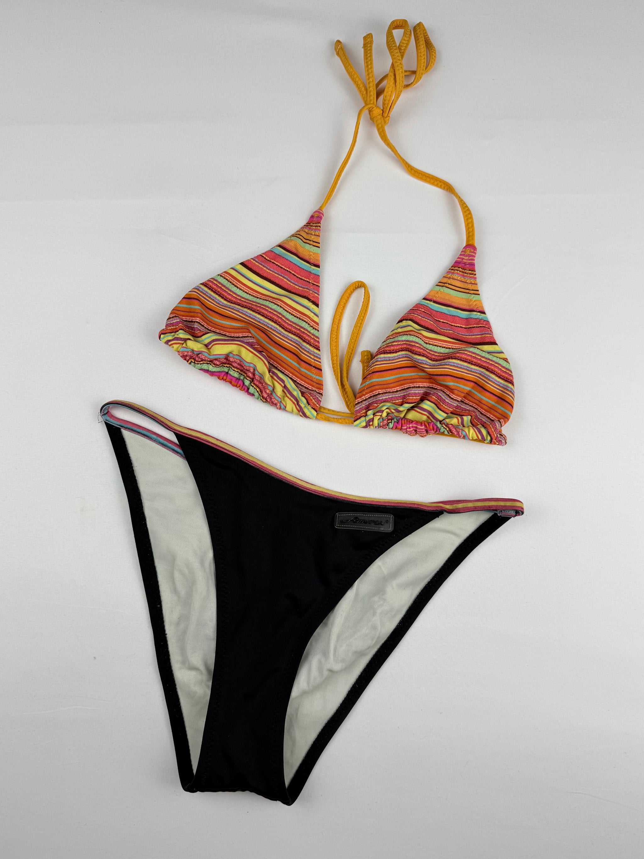 Multicolor striped bikini set (S)