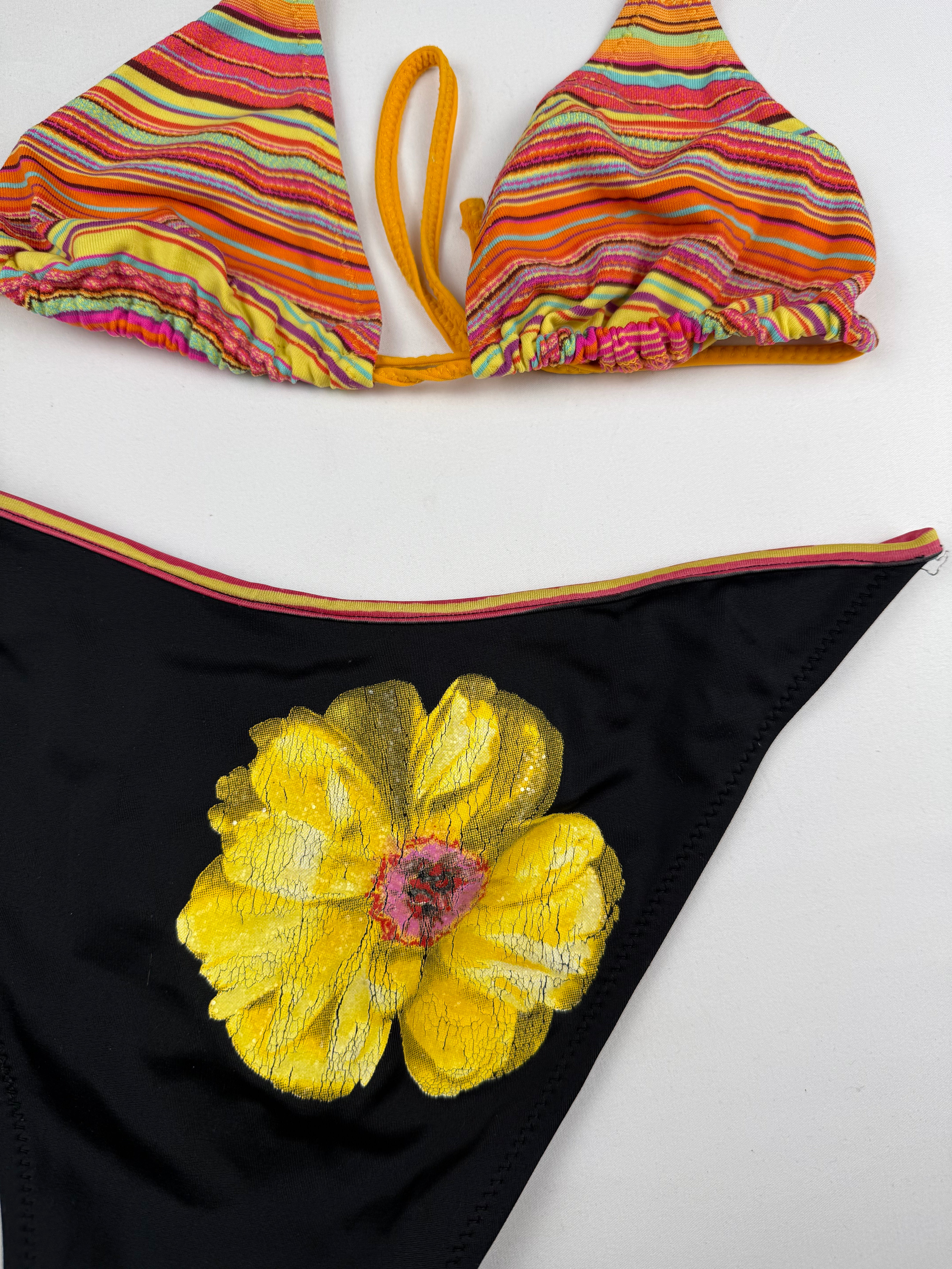 Multicolor striped bikini set (S)