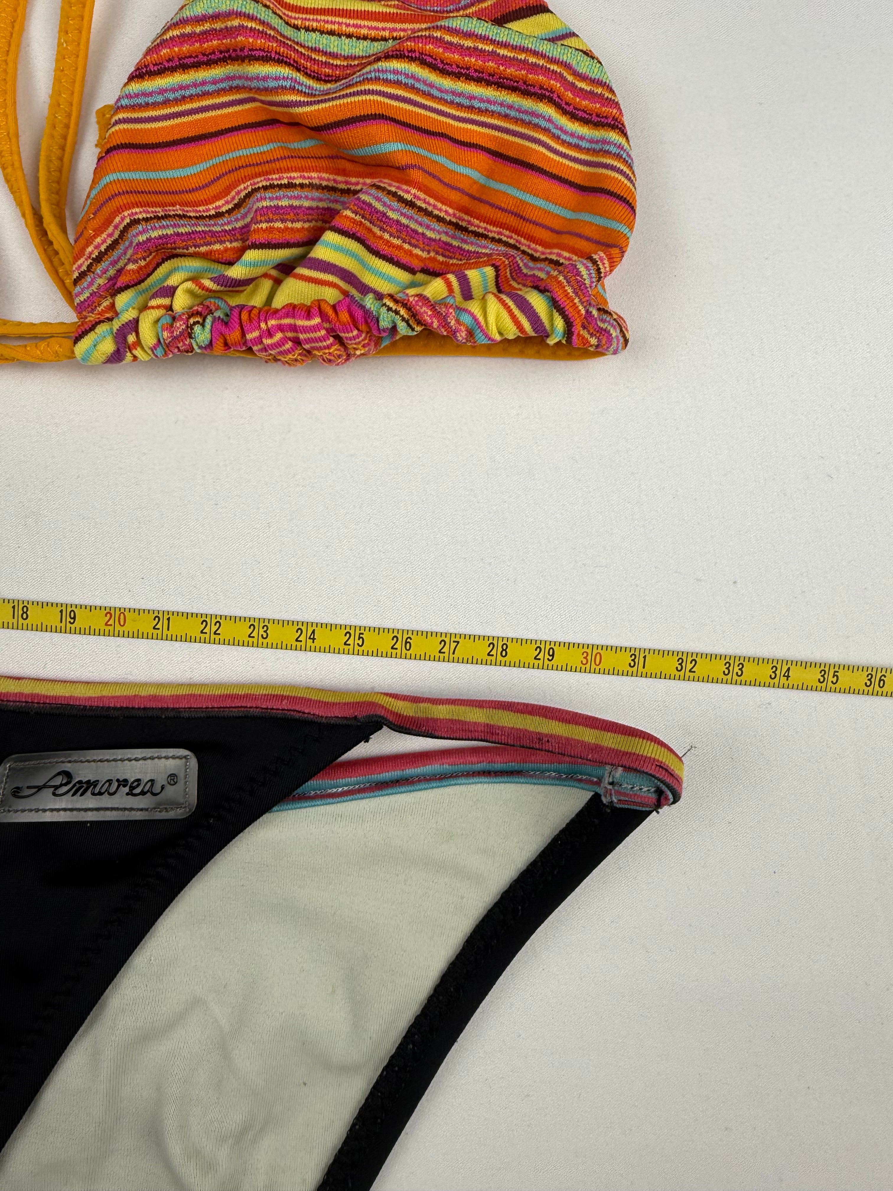 Multicolor striped bikini set (S)