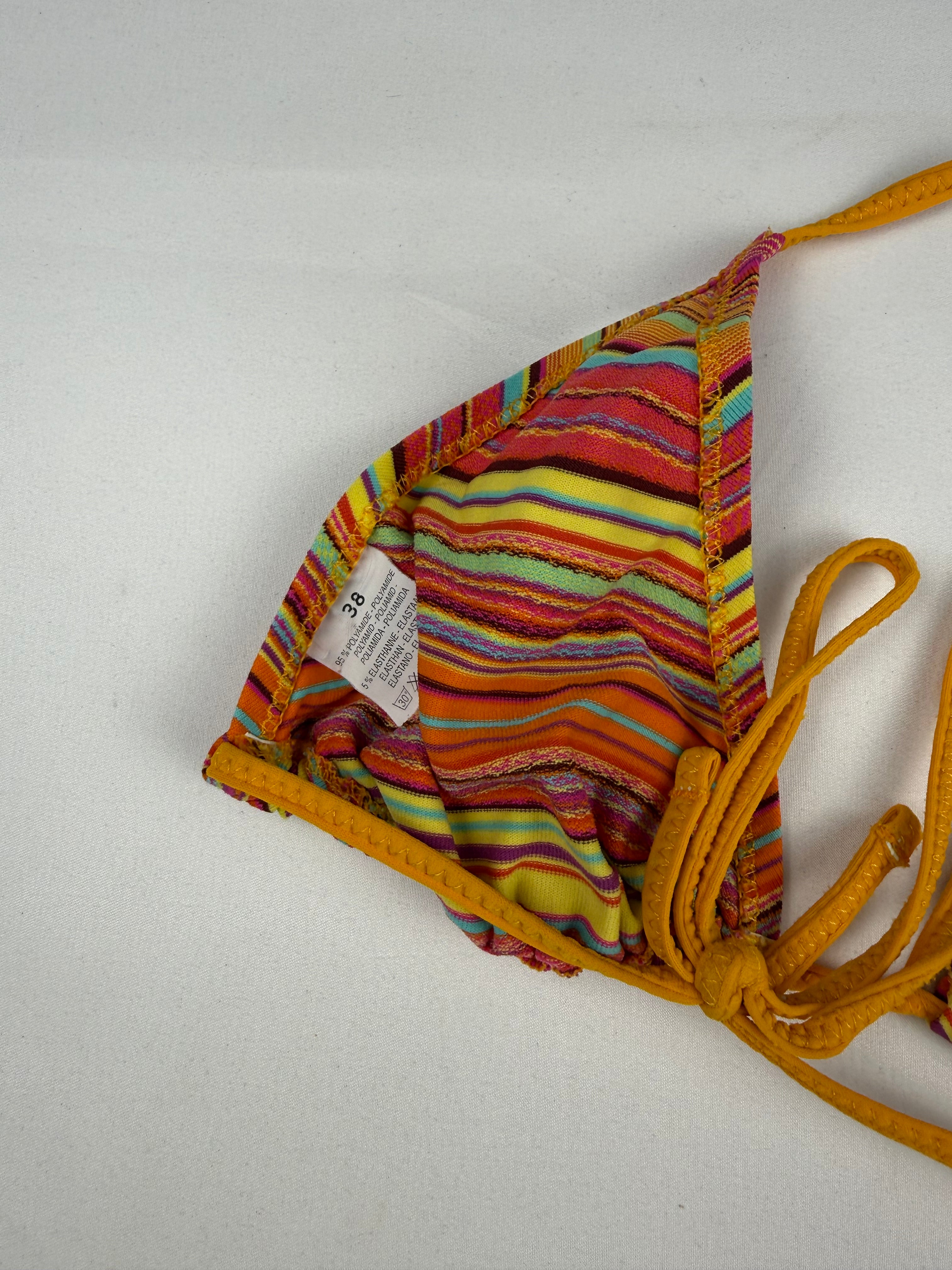 Multicolor striped bikini set (S)
