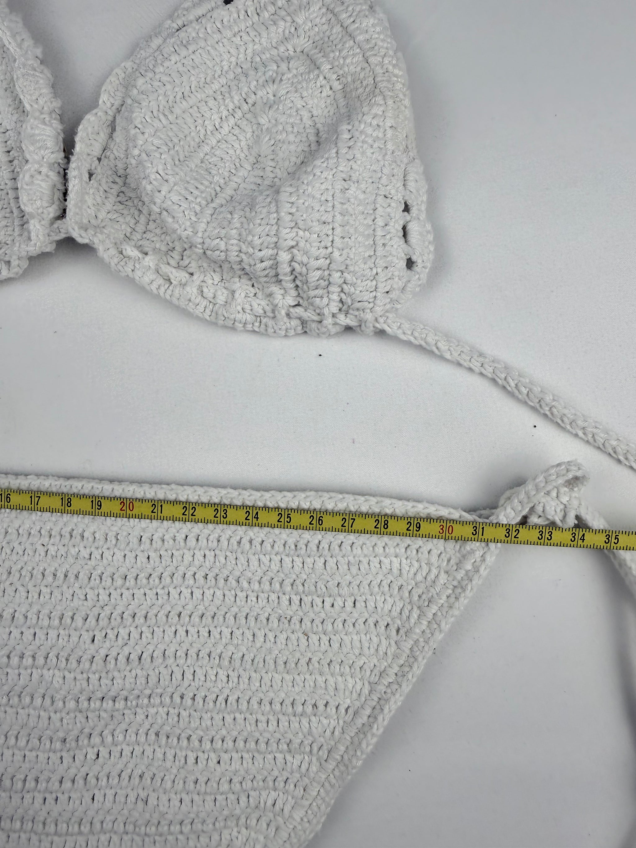White crochet bikini set (M)
