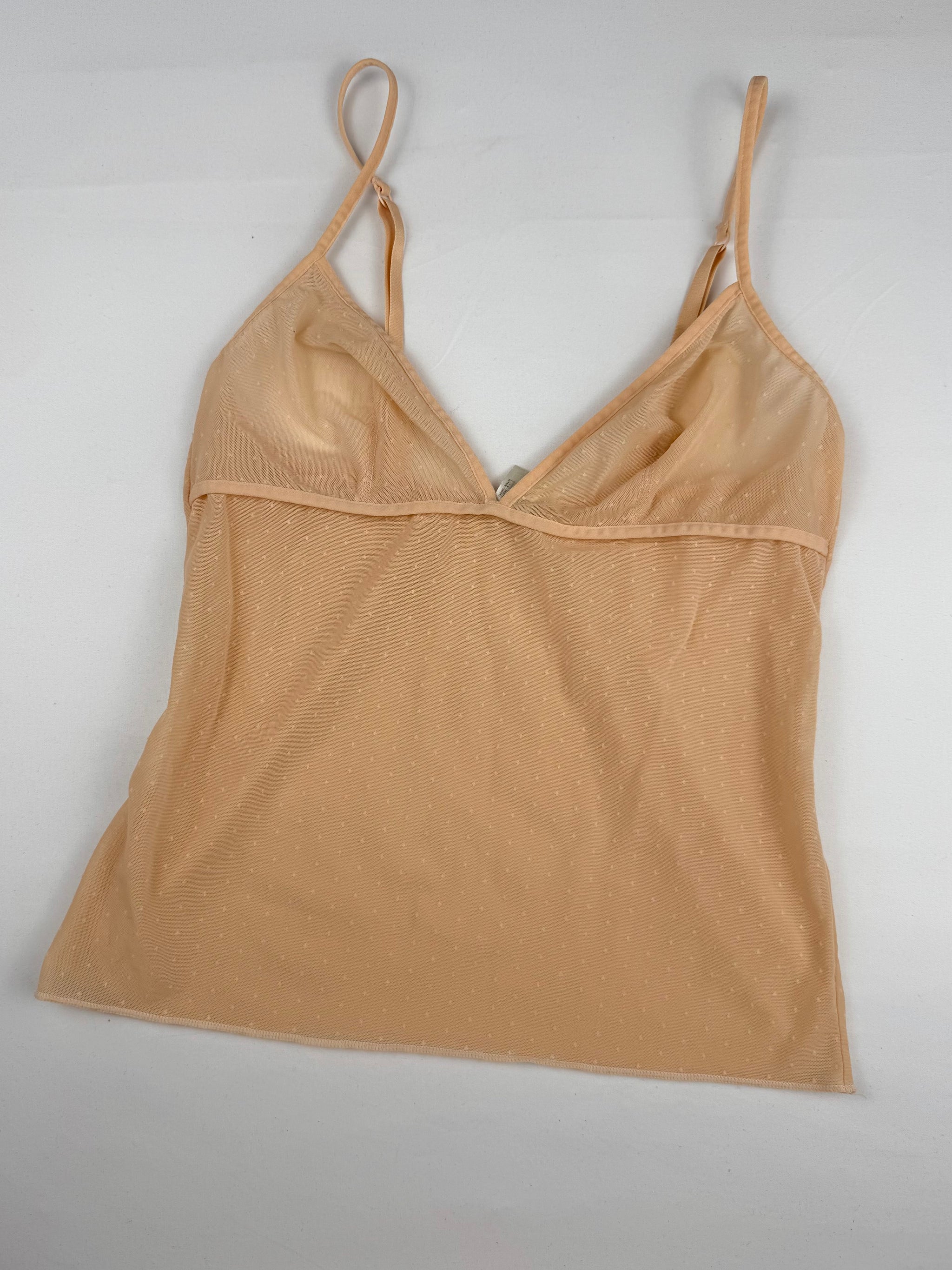 Beige mesh cami top (M)