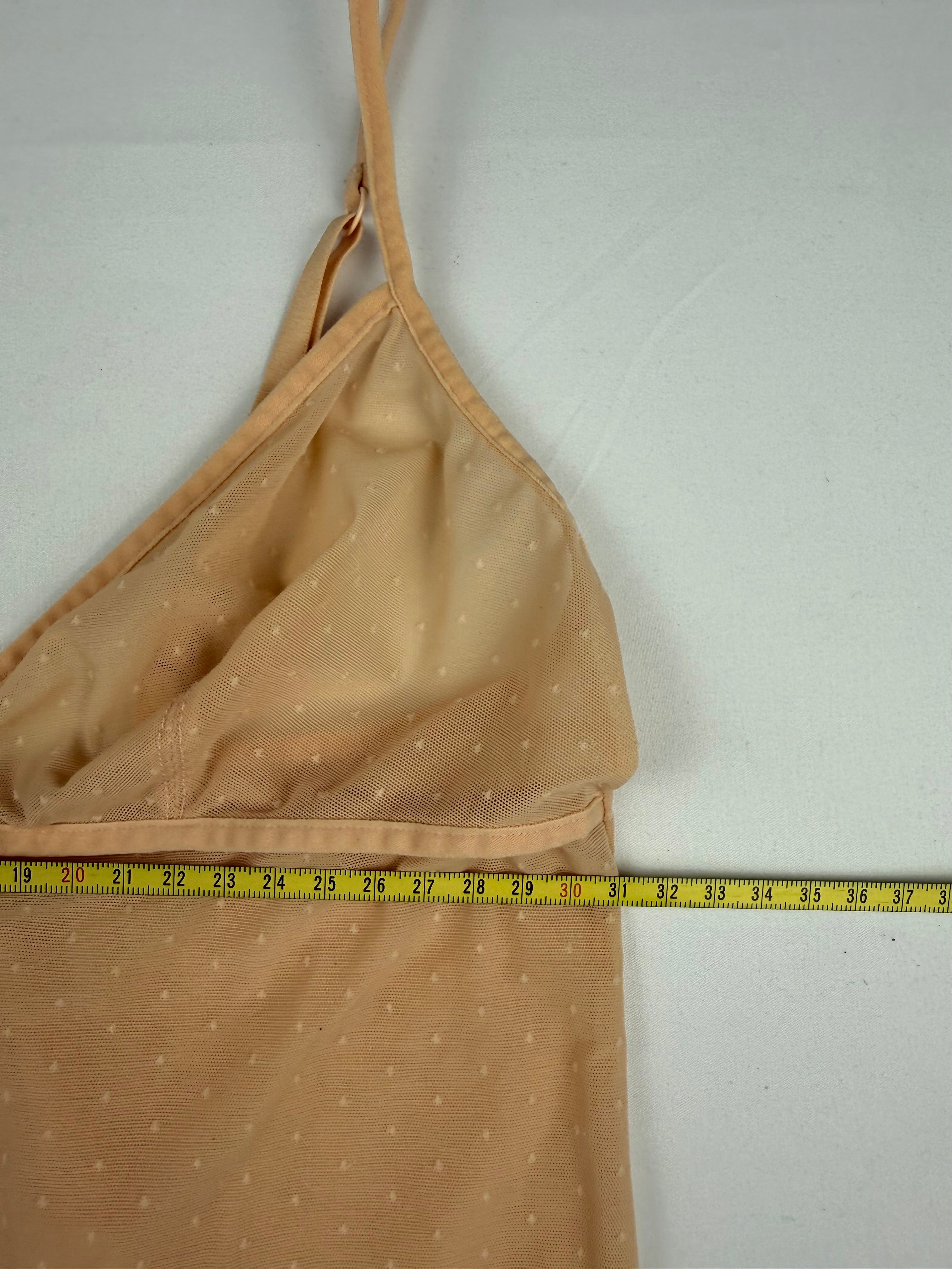 Beige mesh cami top (M)