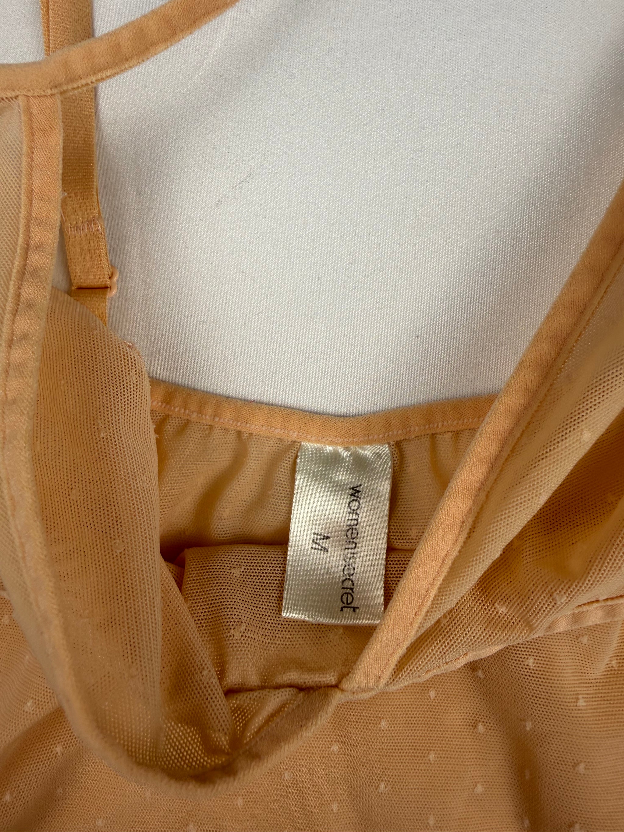Beige mesh cami top (M)