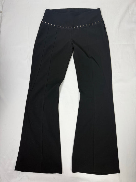 Black low rise corset office flare pants (XS/S)