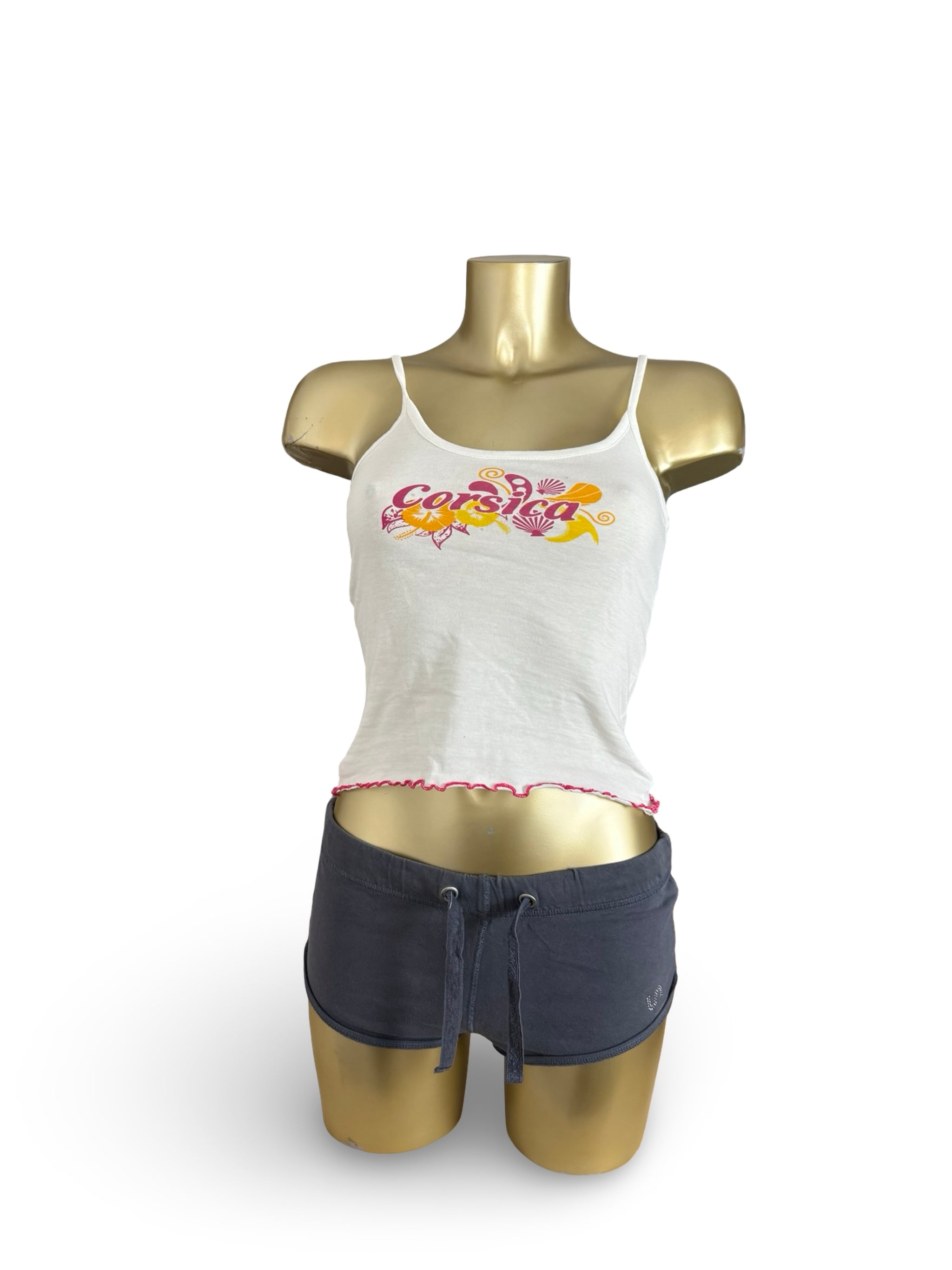 White 100% cotton cami top (XS)