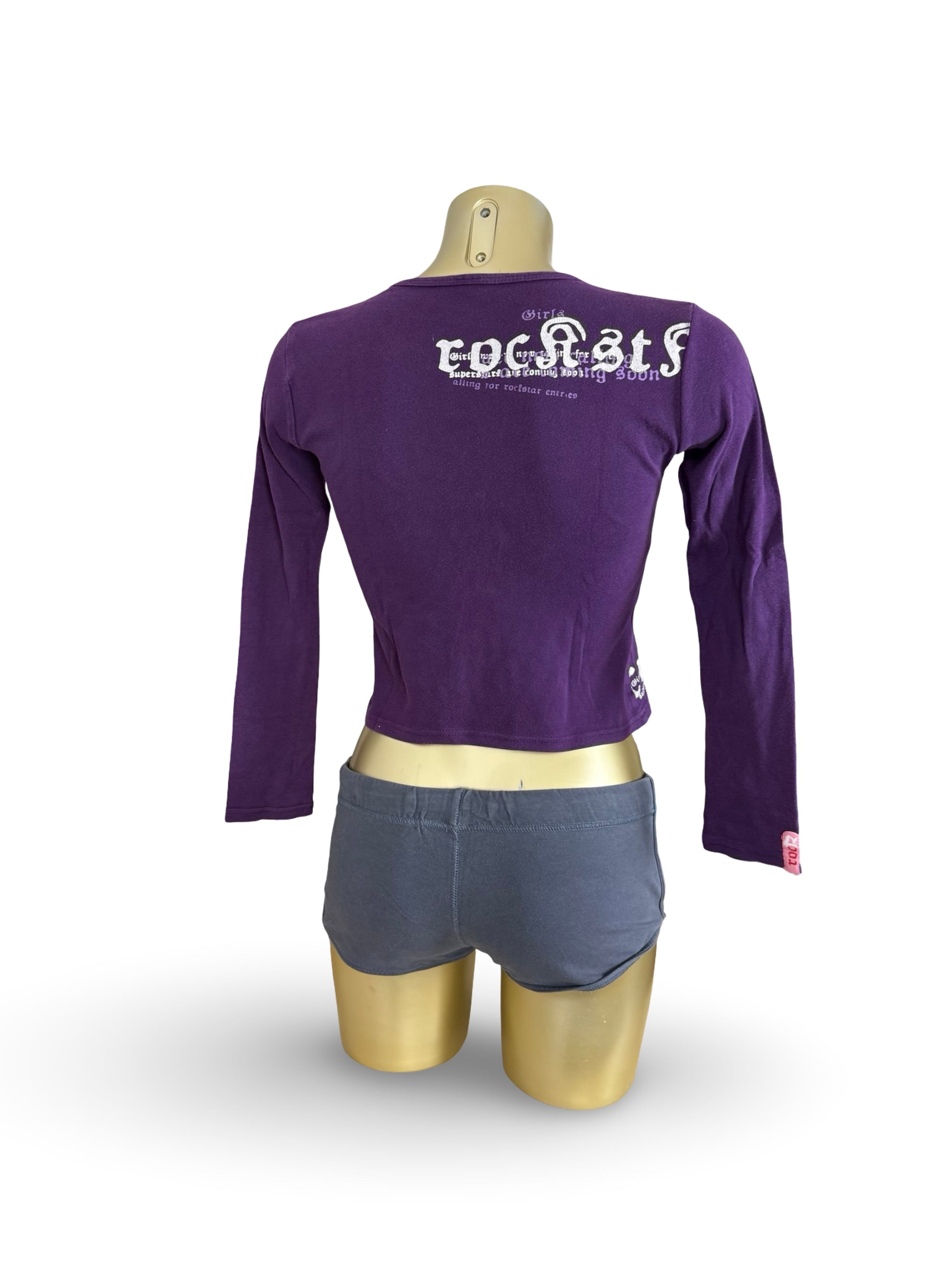 Purple graphic long sleeves top (XS/S)