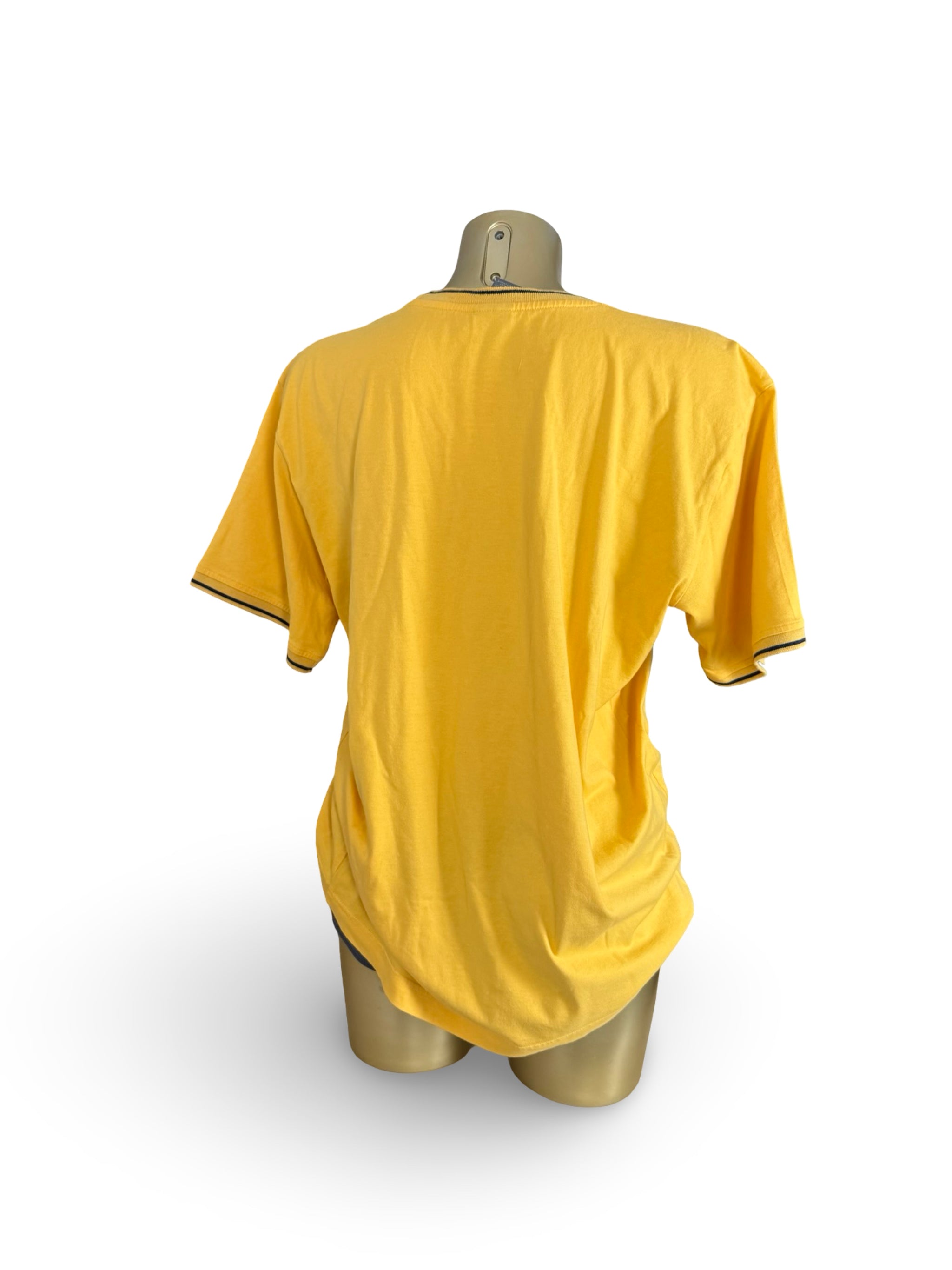 Yellow swoosh logo cotton tee (XL)