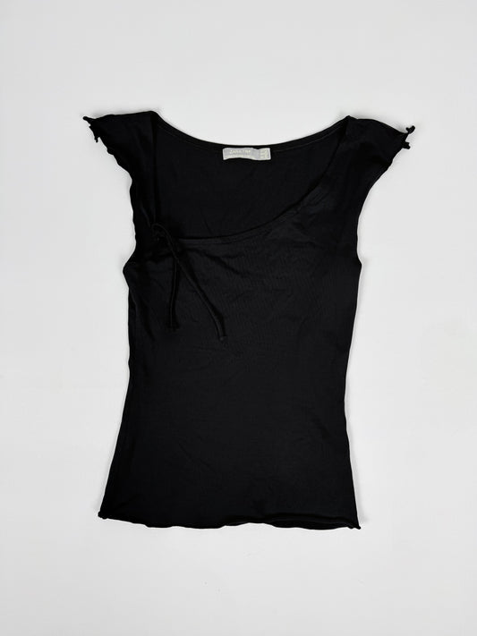 Black ultra stretchy asymmetric top (S)