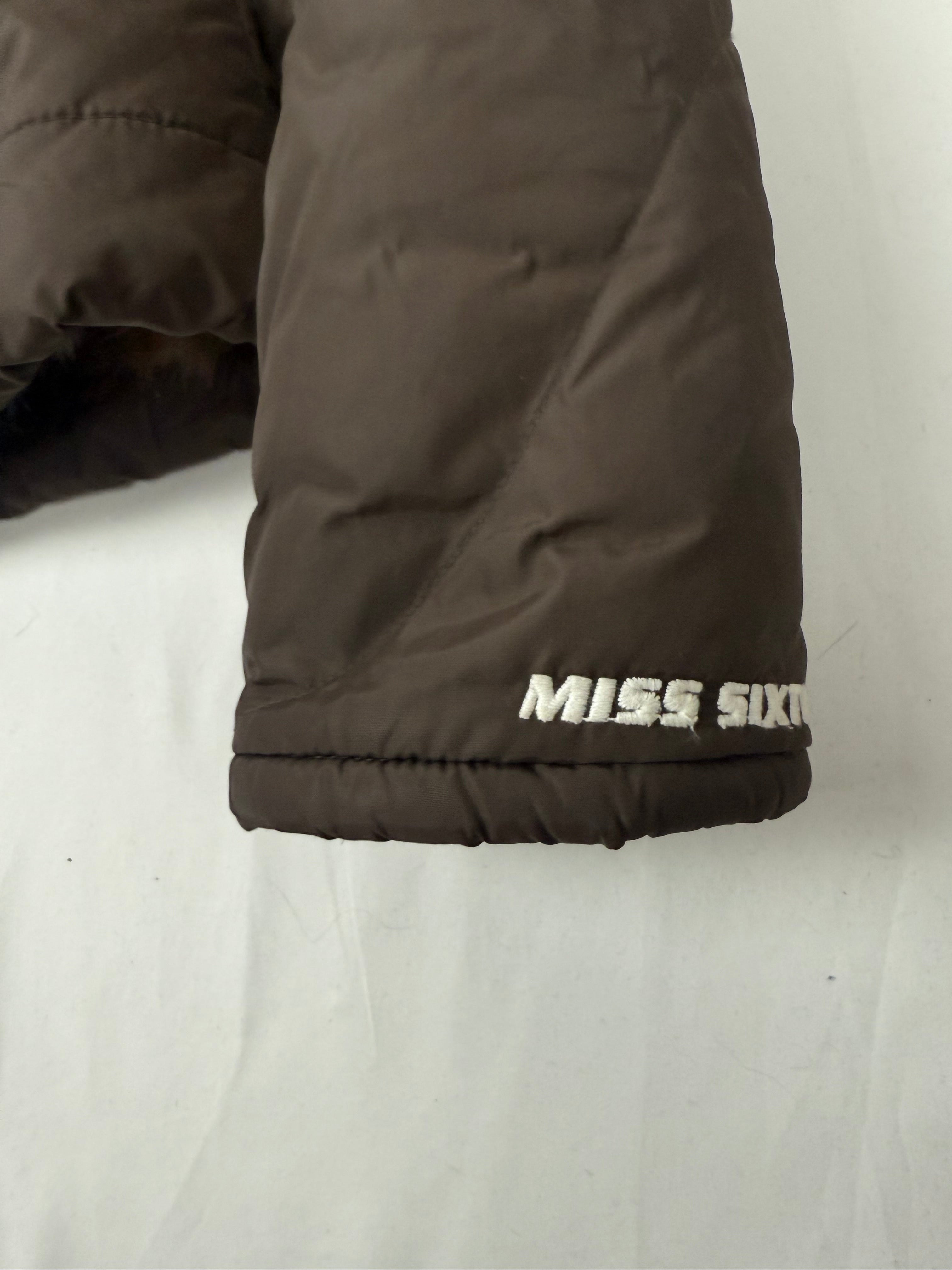Brown inside faux fur winter puffer jacket (M)