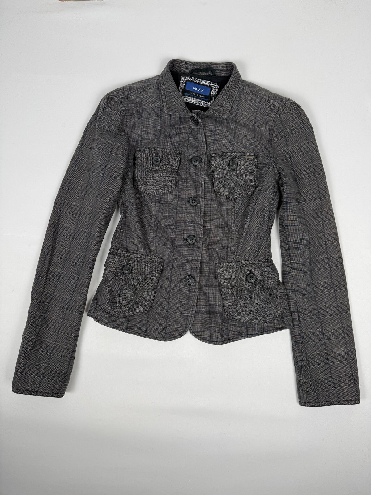 Blazer de bureau noir zippé (M)