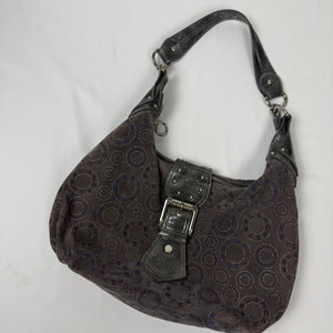 Brown buckle belt besace shoulder bag (20x35cm)