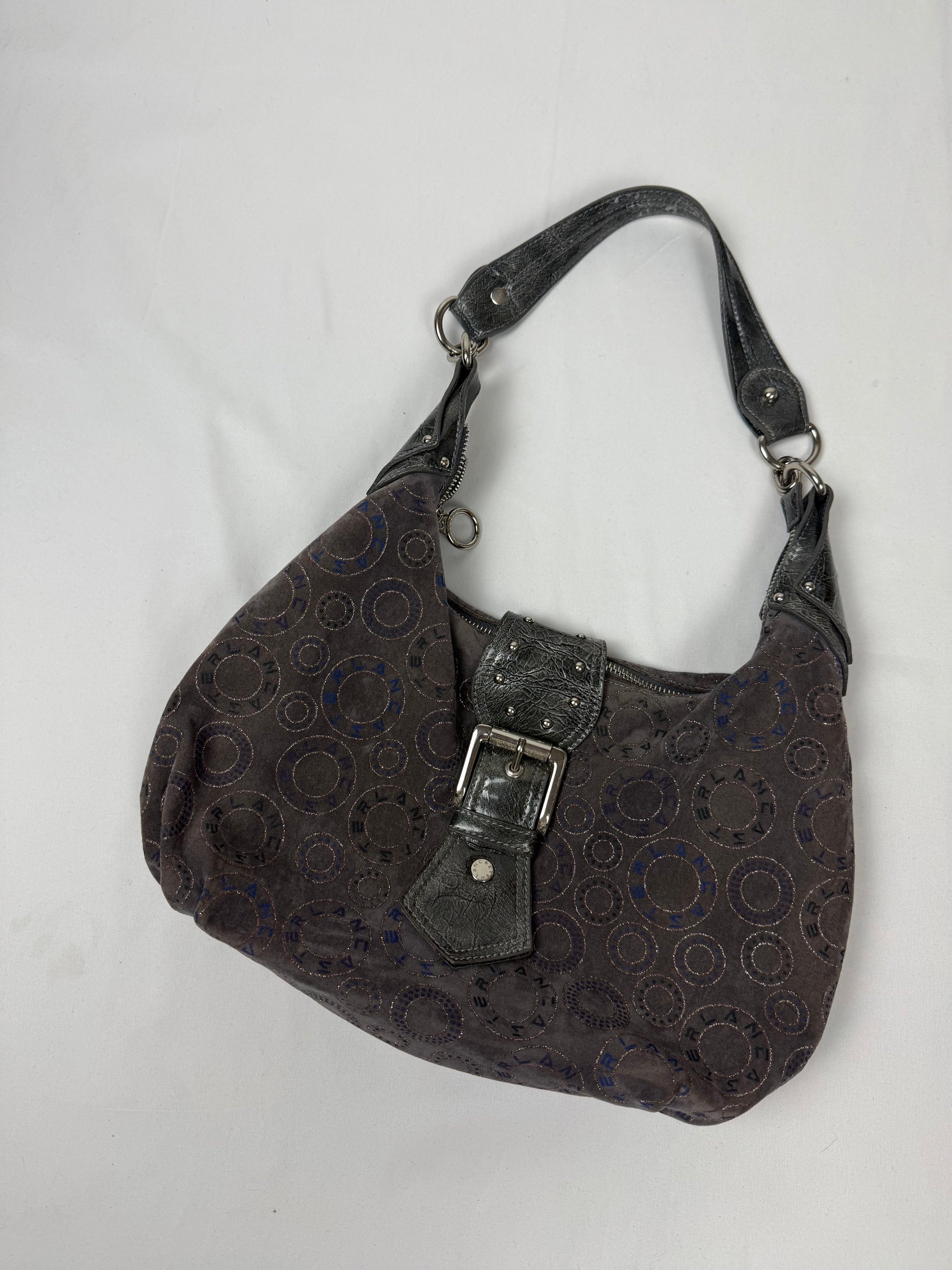 Brown buckle belt besace shoulder bag (20x35cm)