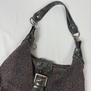 Brown buckle belt besace shoulder bag (20x35cm)