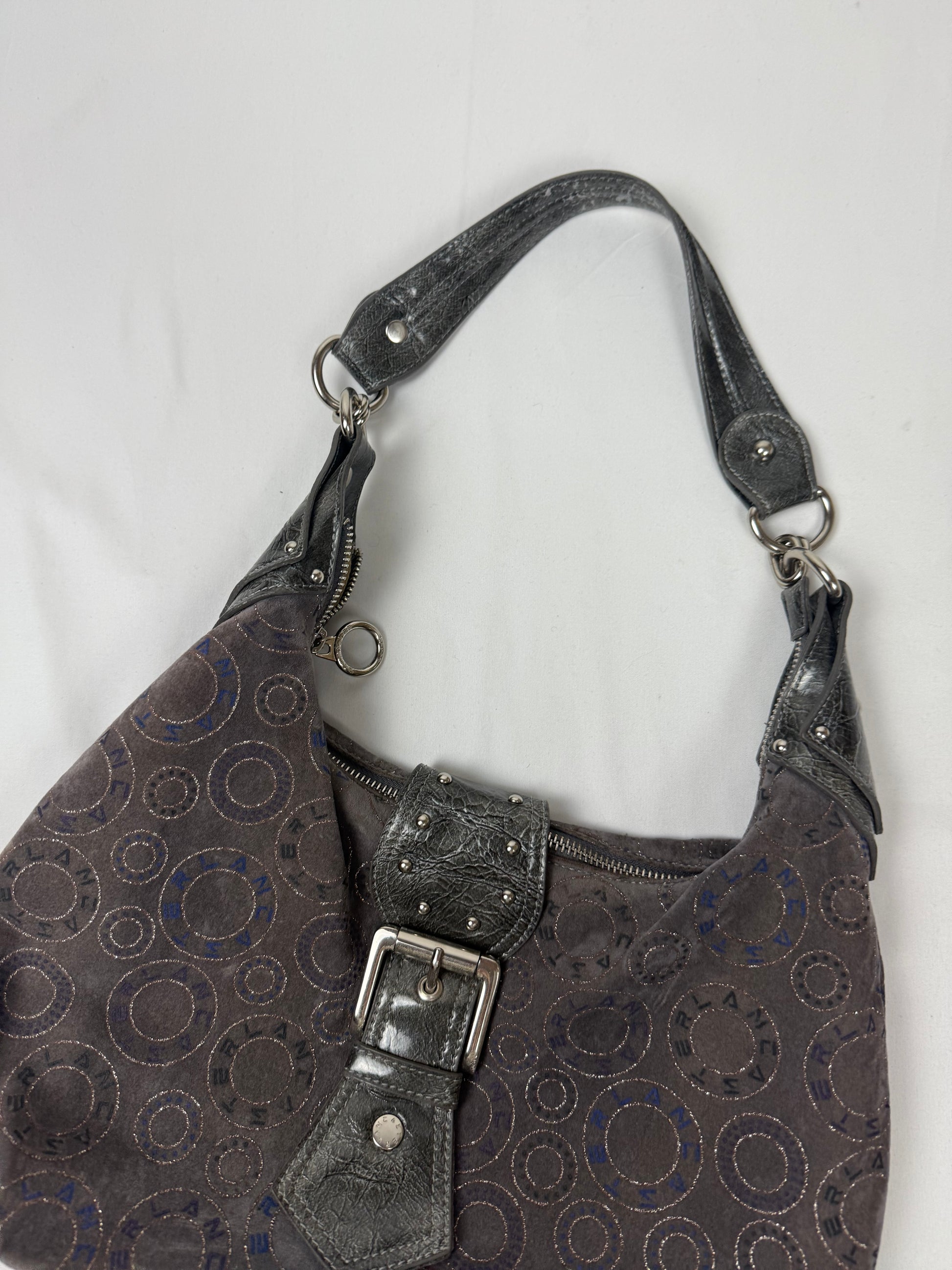 Brown buckle belt besace shoulder bag (20x35cm)