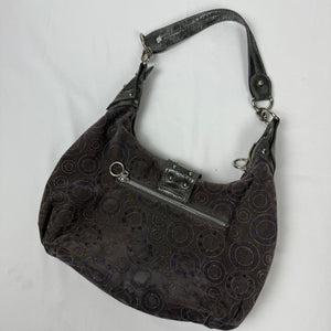 Brown buckle belt besace shoulder bag (20x35cm)