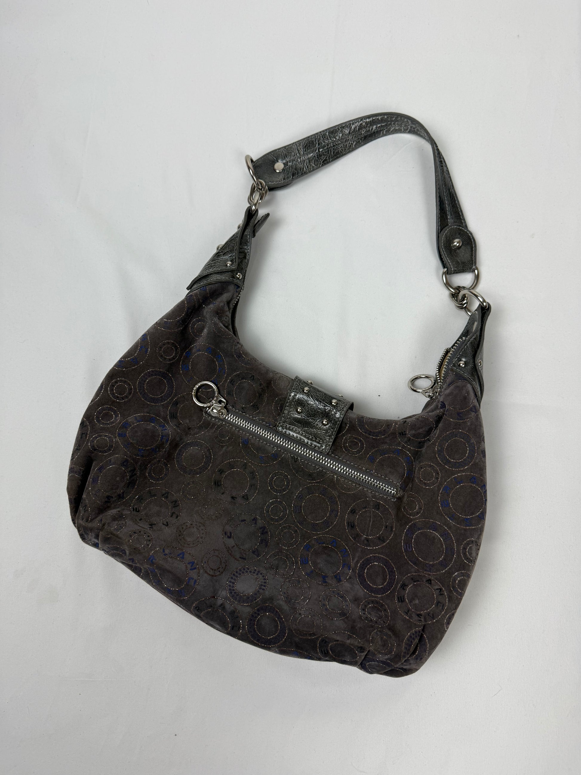 Brown buckle belt besace shoulder bag (20x35cm)