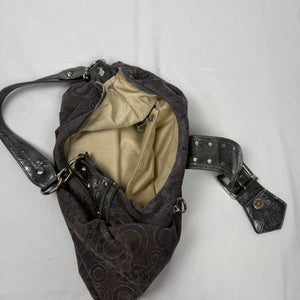 Brown buckle belt besace shoulder bag (20x35cm)