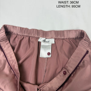 Pink silky low rise flare pants (S)