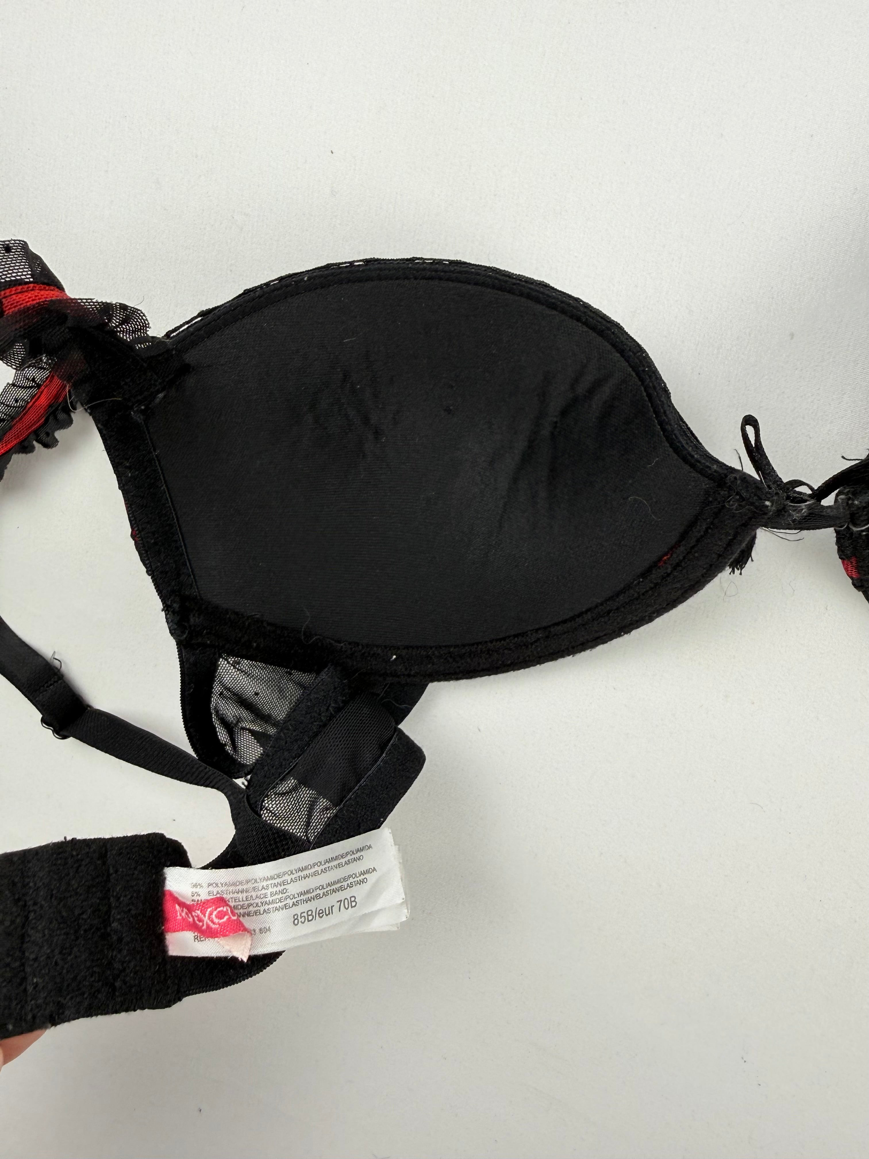 Soutien-gorge à fleurs rouge