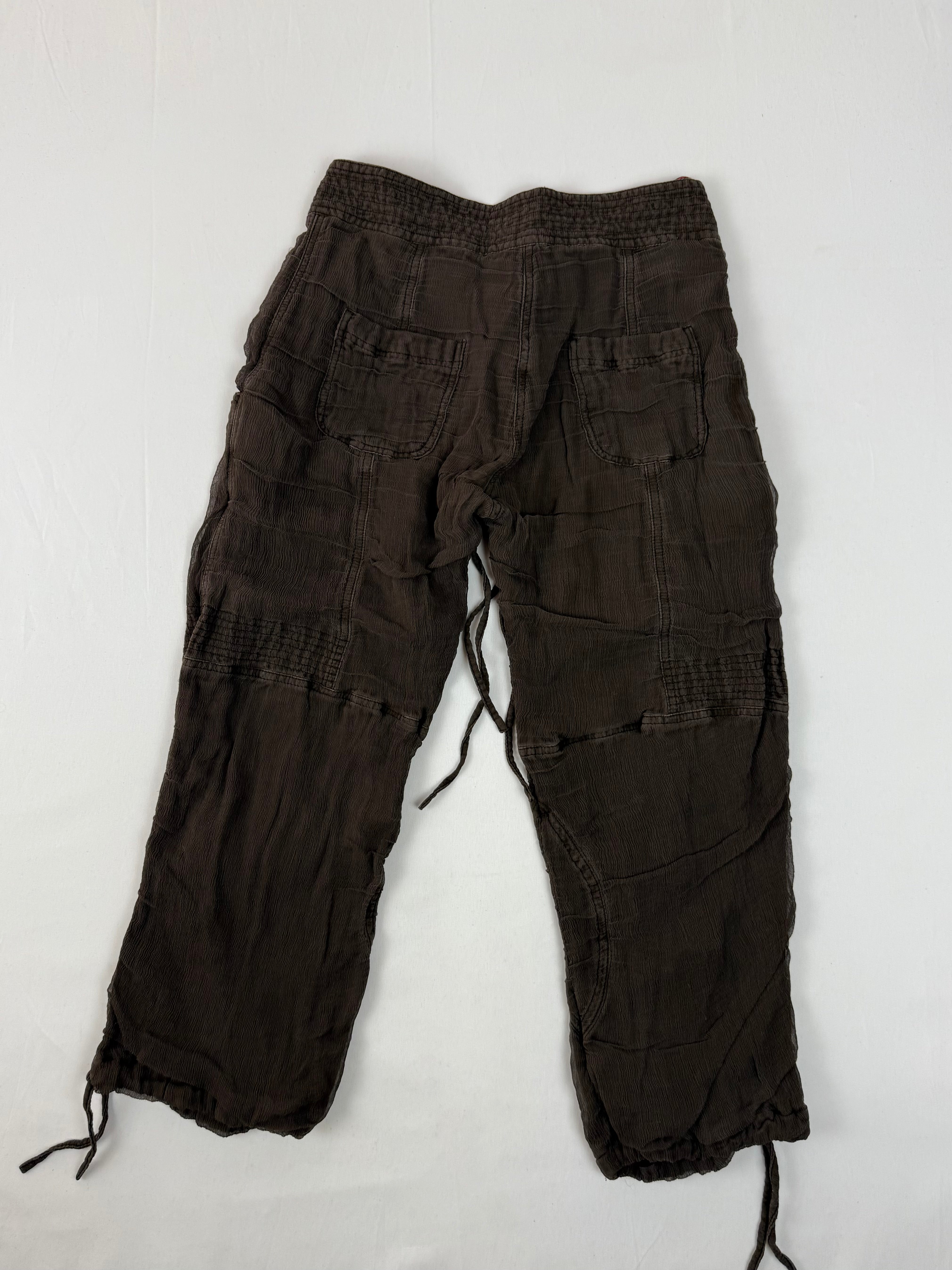 Brown low rise capri pants (S/M)