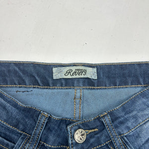 Navy denim low rise mini short (XS/S)