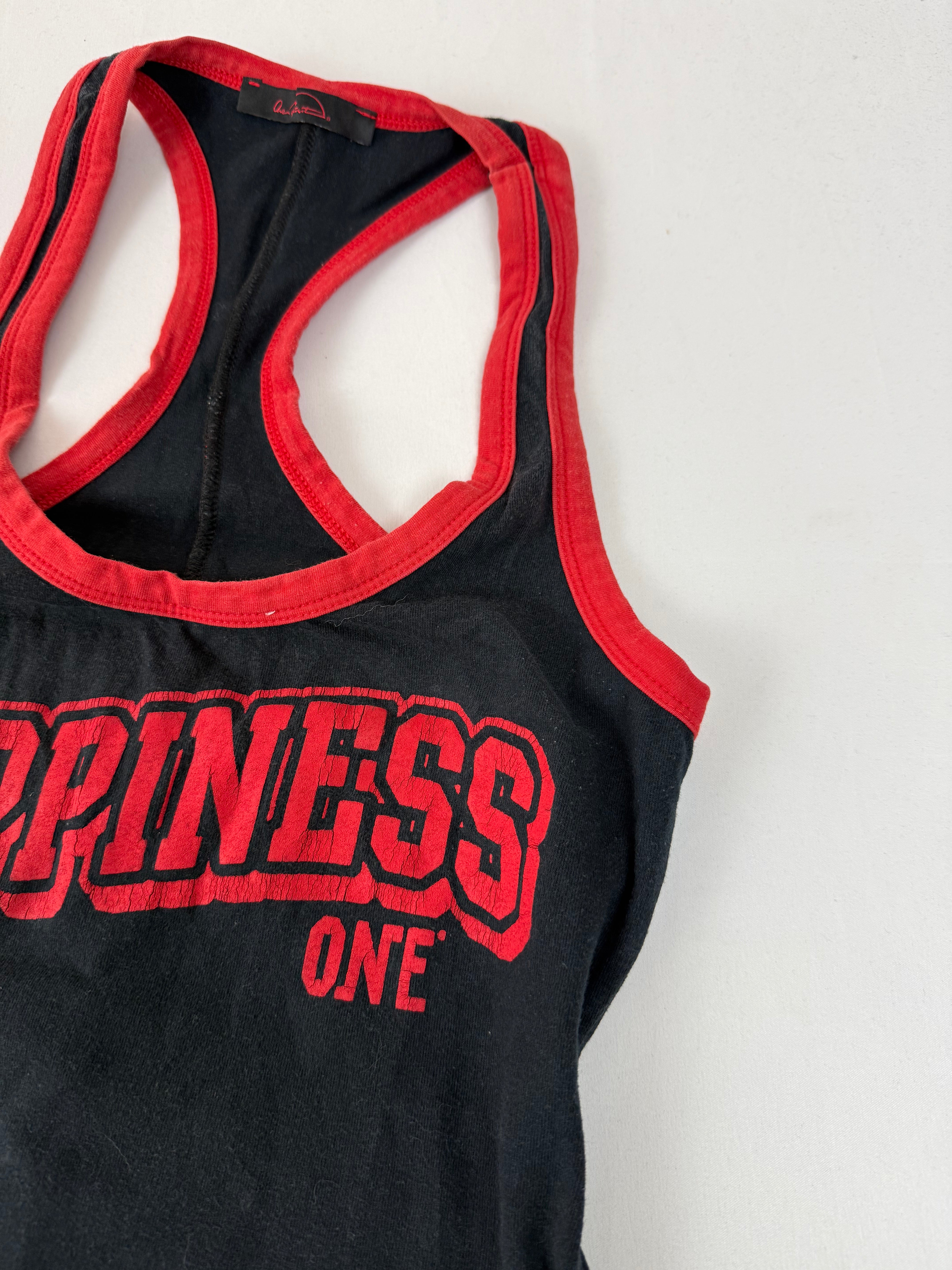 Black & red activewear mini skirt + top set (M)