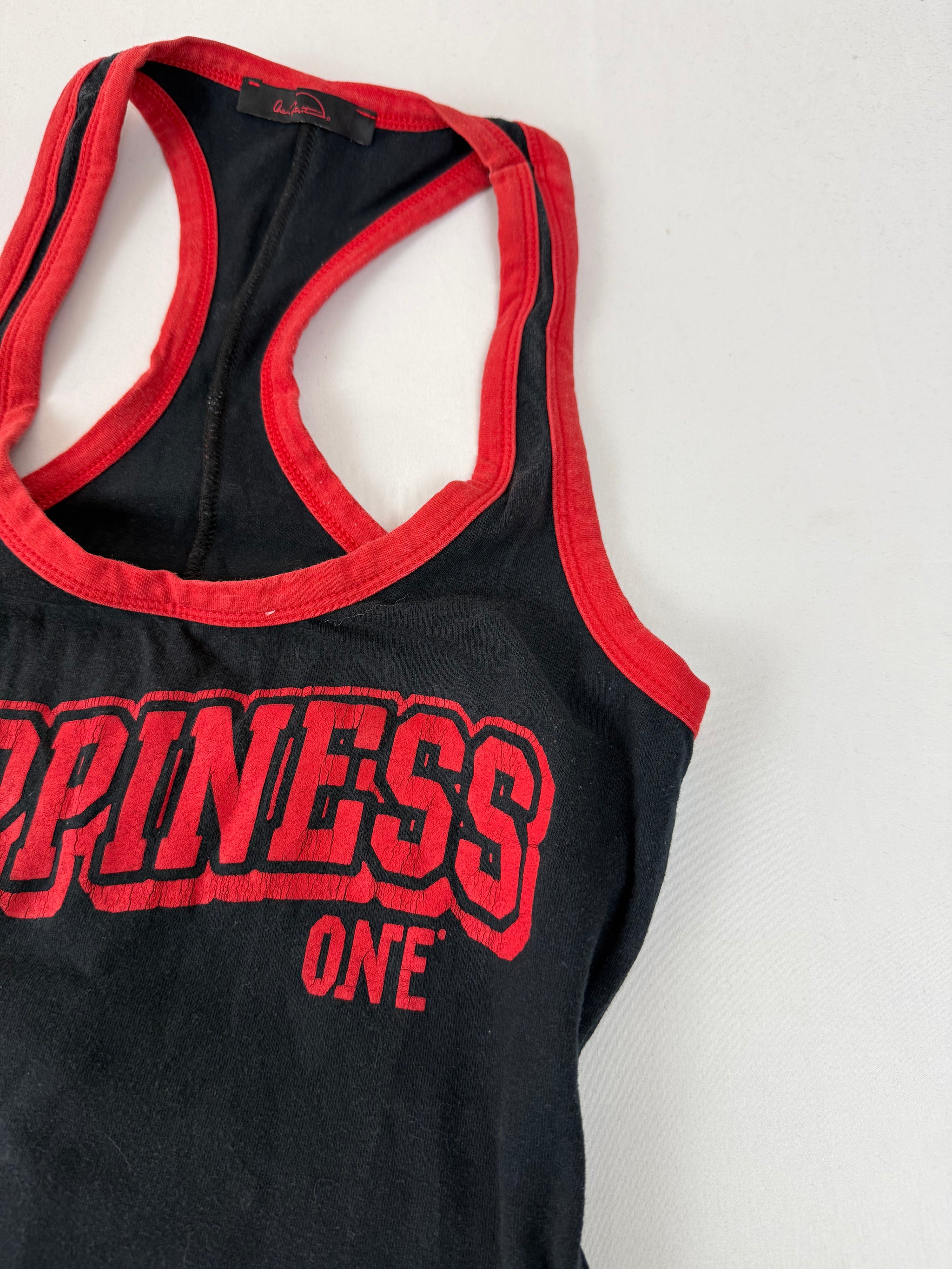 Black & red activewear mini skirt + top set (M)