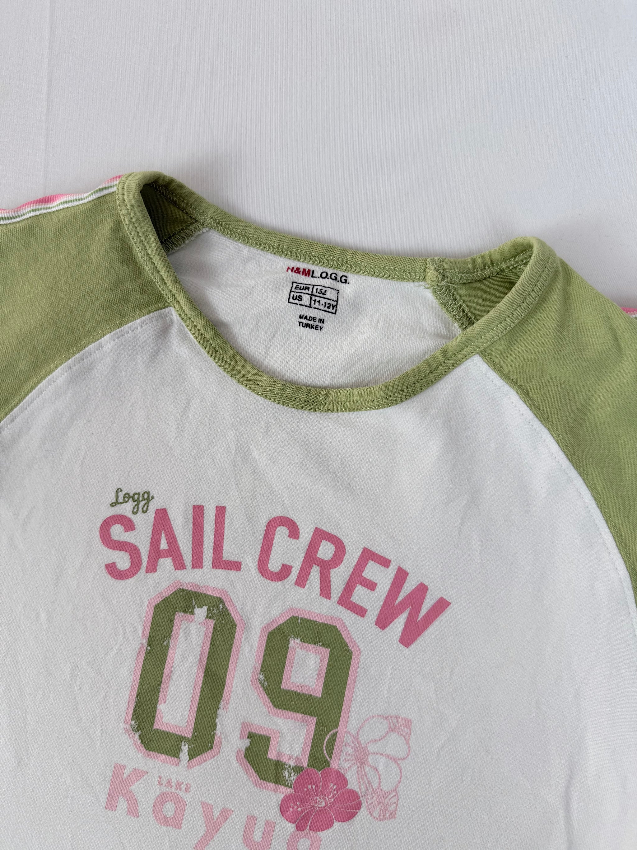 Khaki bicolor 100% cotton tee (XS)