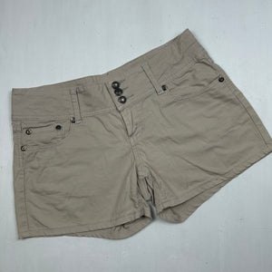 Beige 100% cotton low rise mini short (L)