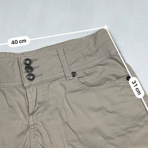 Beige 100% cotton low rise mini short (L)