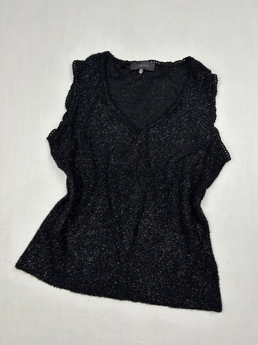 Black glitters knitted tank top (S/M)