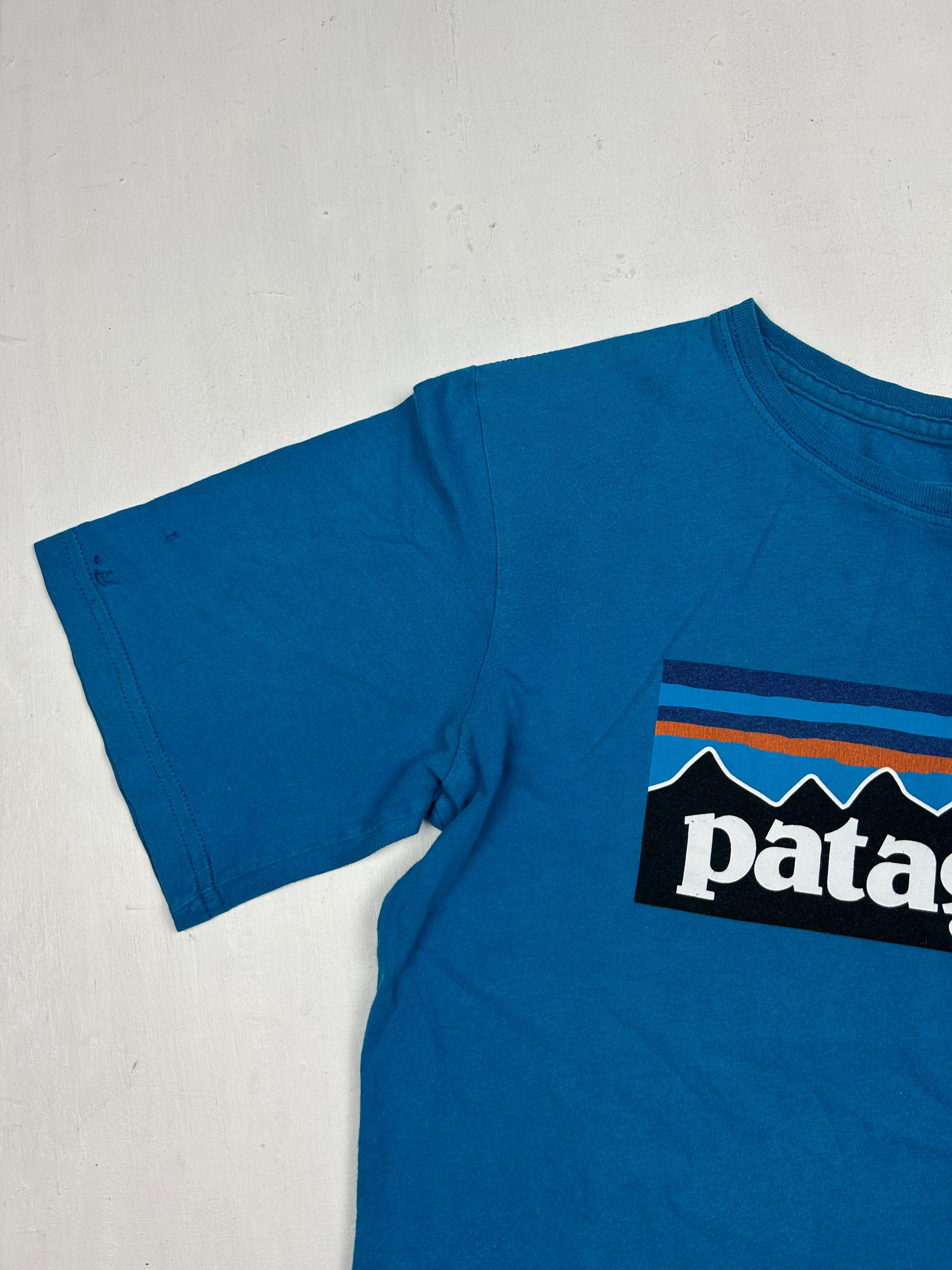 Blue logo 100% cotton tee (S/M)