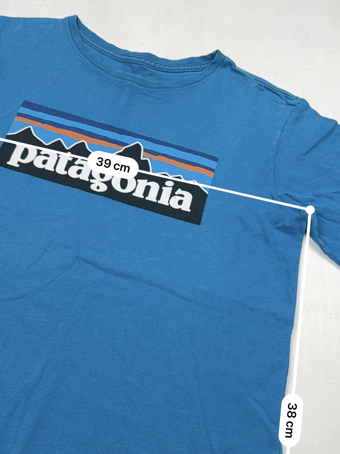 Blue logo 100% cotton tee (S/M)
